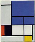 Piet Mondrian Wall Art - Composition with Large Blue Plane